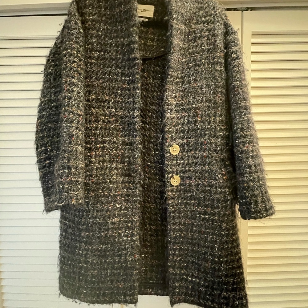 Isabel Marant size 36 oversized Houndstooth Wool Blend Car Coat